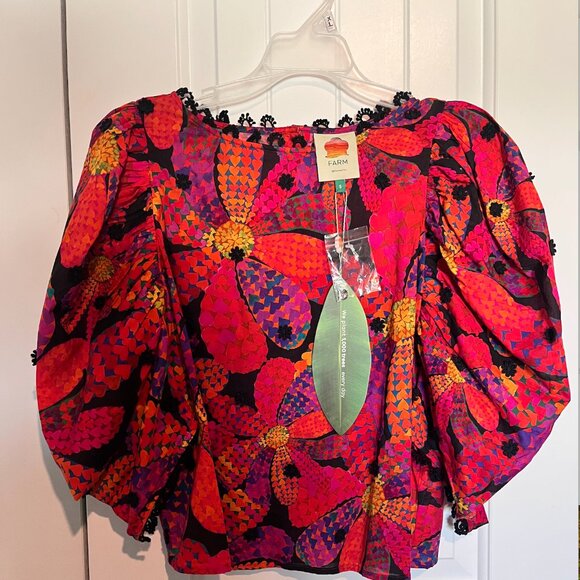 NWT Farm Rio Heart Daisy Blouse - Picture 2 of 3